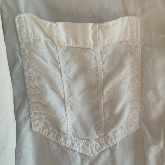 Cloth & Stone tencel white summer button shirt/shacket - Picture 3 of 7